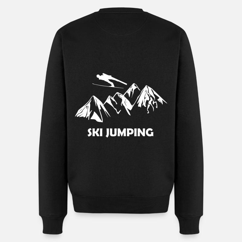 saut à ski - Pull Premium bio Homme - noir