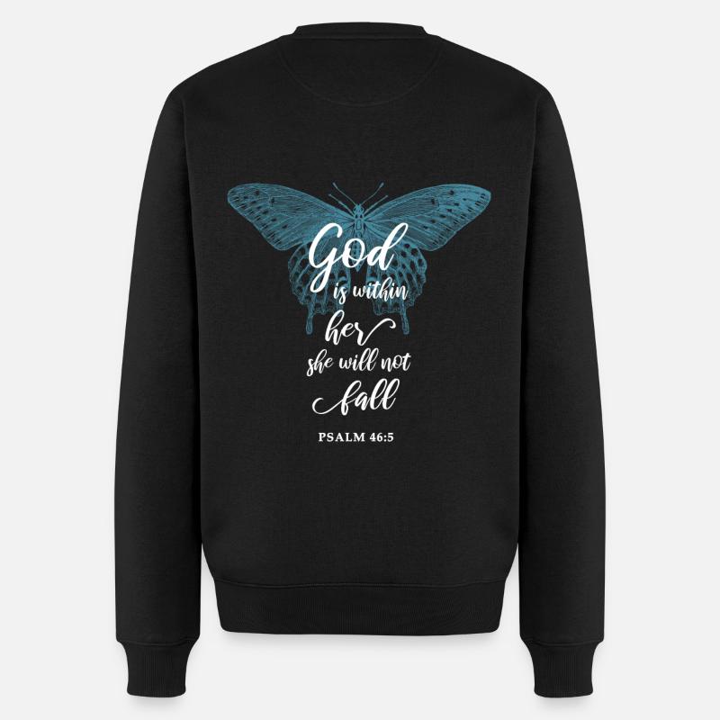 Verset biblique Dicton religieux chrétien - Pull Premium bio Homme - noir