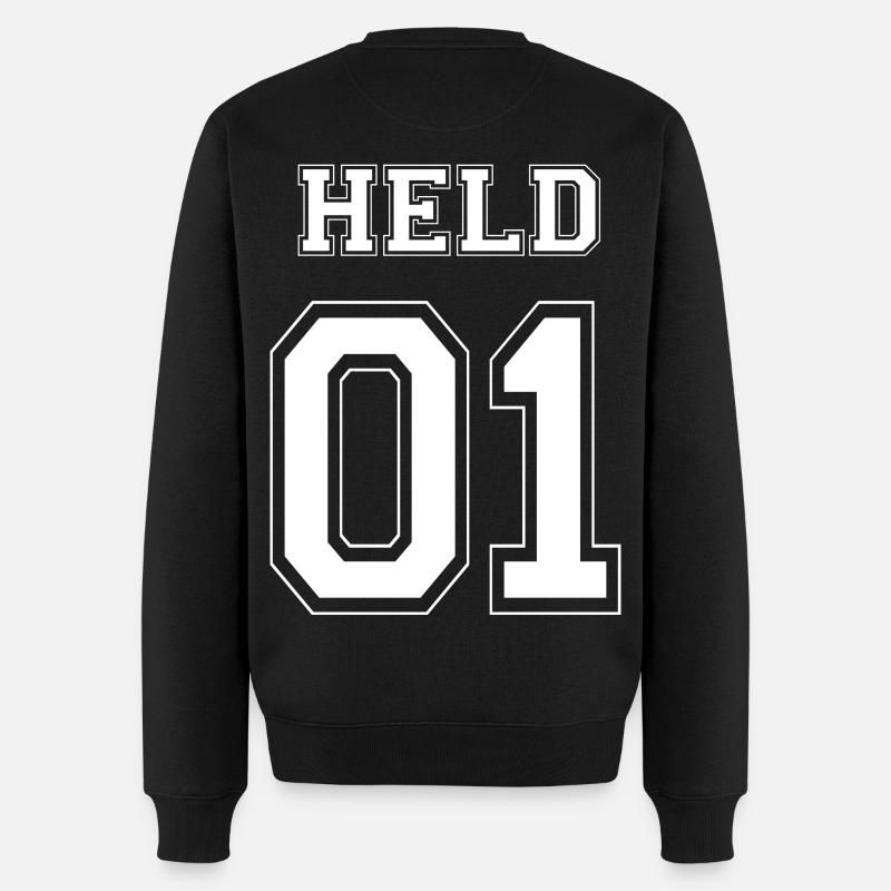 HELD 01 - édition blanche - Pull Premium bio Homme - noir