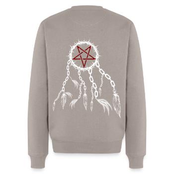Pentagram Alb Capteur de rêves - Pull Premium bio Homme - taupe - Dos - Nico (187cm)