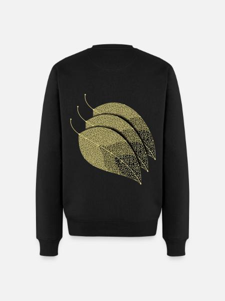 Leaves Decorative - Men's Premium Organic Jumper - black