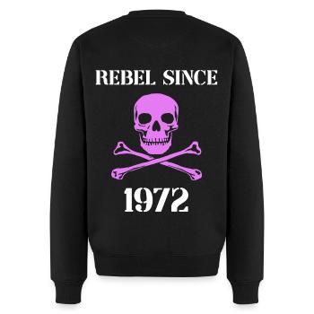 Rebelle depuis 1972 - Pull Premium bio Homme - noir - Dos - Nico (187cm)
