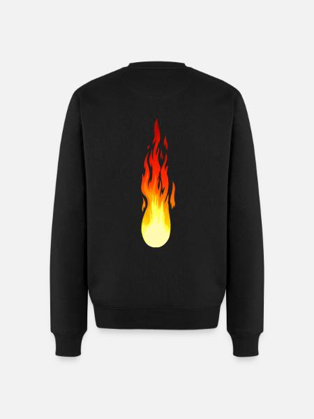 Comet Flame Fire Inferno Flame Fiery - Men's Premium Organic Jumper - black