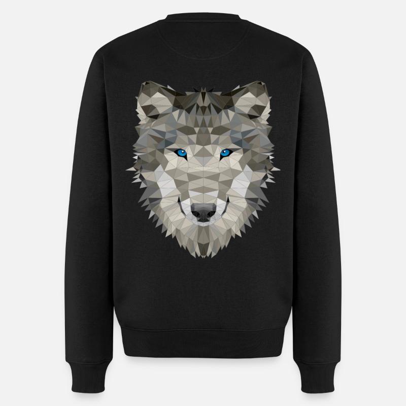 Wolf Wildtiere Wölfe Rudel Wehrwolf Horror Geist - Männer Premium Bio Pullover - Schwarz