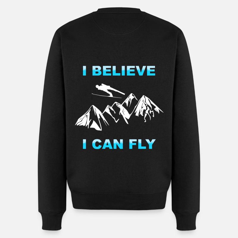 saut à ski - Pull Premium bio Homme - noir