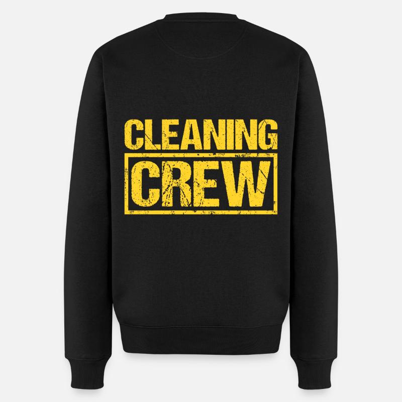 Cleaning Reinigungs Putz Crew Team Personal - Männer Premium Bio Pullover - Schwarz