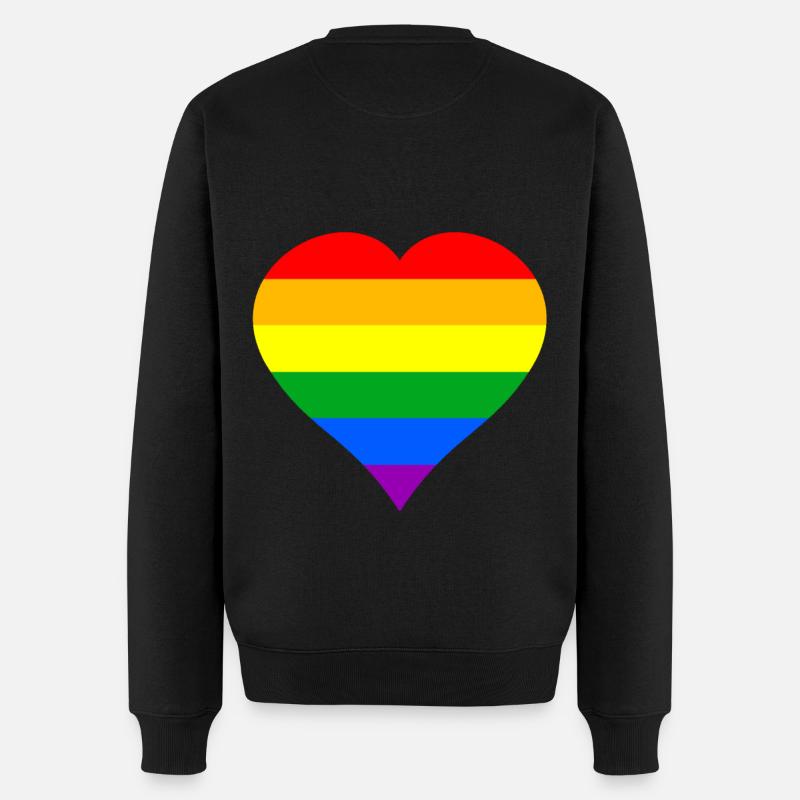 Coeur Amour LGBT - Pull Premium bio Homme - noir