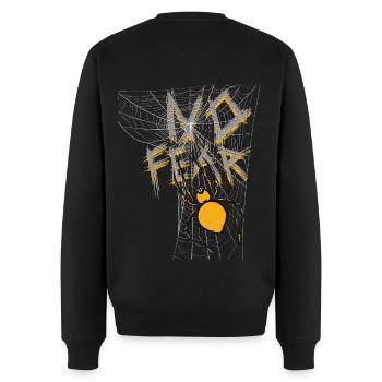 Spider -No Fear - Männer Premium Bio Pullover - Schwarz - Hinten - Nico (187cm)