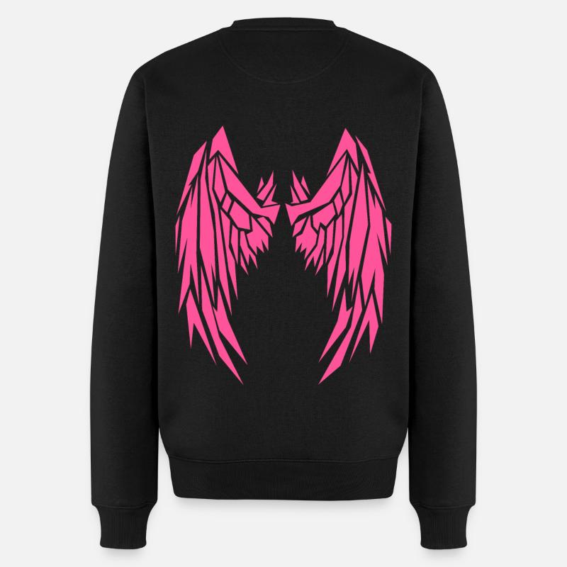 2reborn Rosarot Wings Angel Flügel Engelflügel 9 - Männer Premium Bio Pullover - Schwarz