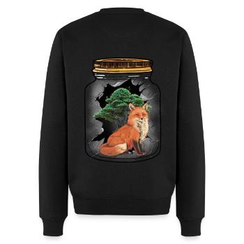 Renard, Renards, Habitants De La Forêt, Arbre - Pull Premium bio Homme - noir - Dos - Nico (187cm)