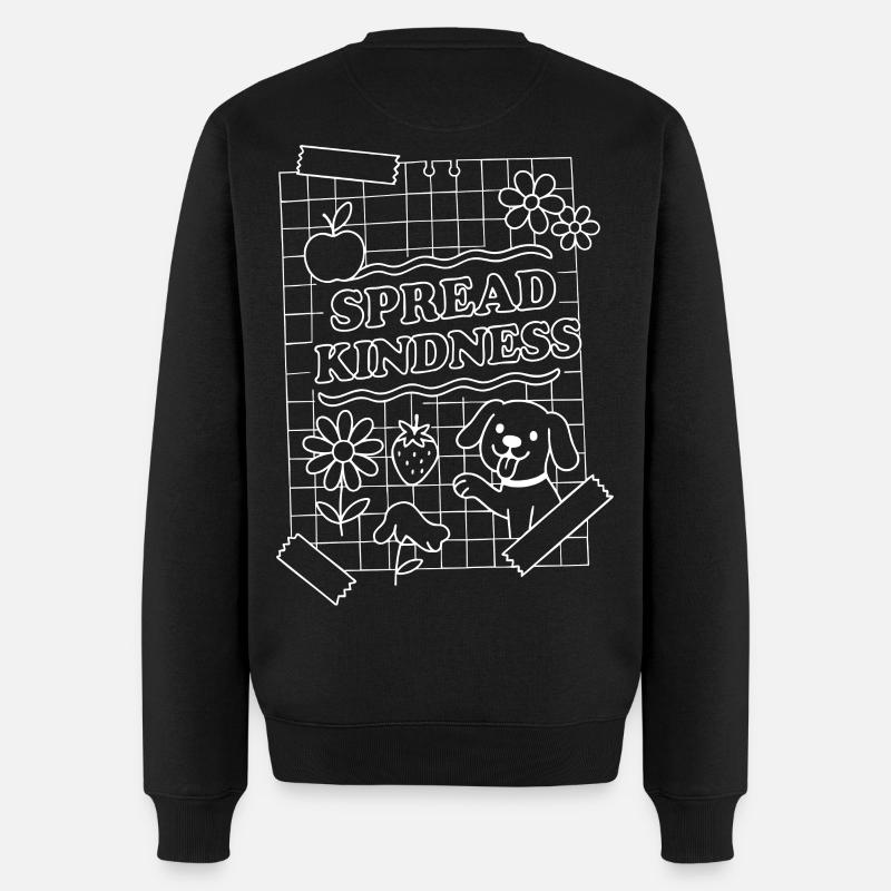Répandre la gentillesse (blanc) - Pull Premium bio Homme - noir