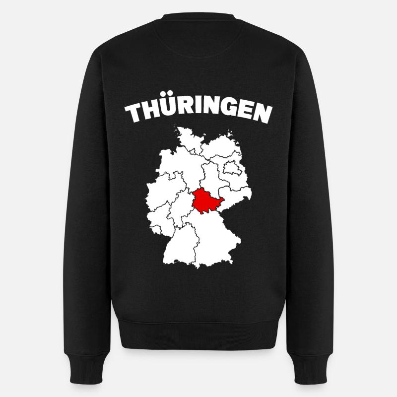 Bundesland Thüringen - Männer Premium Bio Pullover - Schwarz