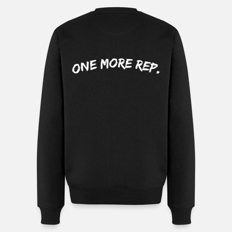 one more rep - Männer Premium Bio Pullover - Schwarz