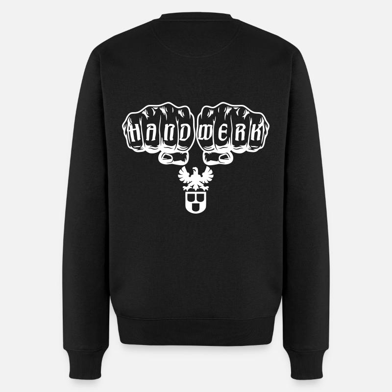Maler Zunft Faust - Männer Premium Bio Pullover - Schwarz