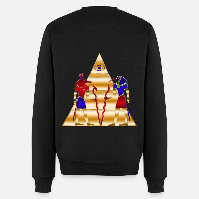 Pyramide antique des dieux égyptiens - Pull Premium bio Homme - noir