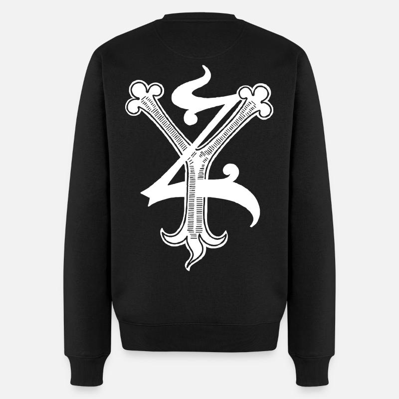 Lettres YZ Rapp art - Pull Premium bio Homme - noir