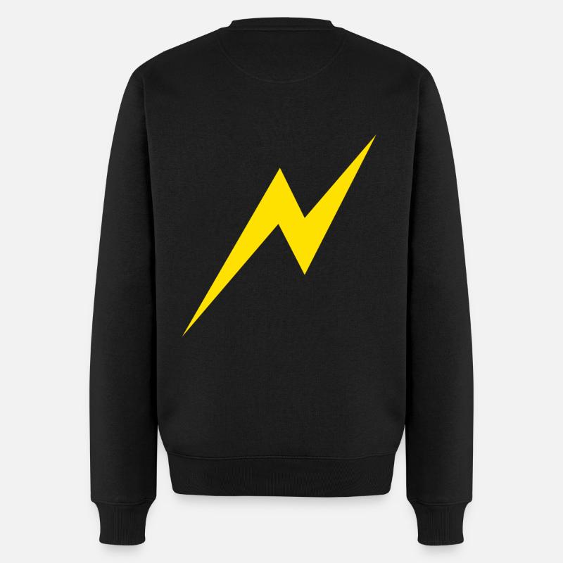 orage éclair ciel électricité idée cadeau - Pull Premium bio Homme - noir