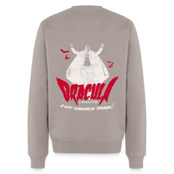 Universal Monsters Dracula Ècrit Rouge Avec Chats - Pull Premium bio Homme - taupe - Dos - Nico (187cm)