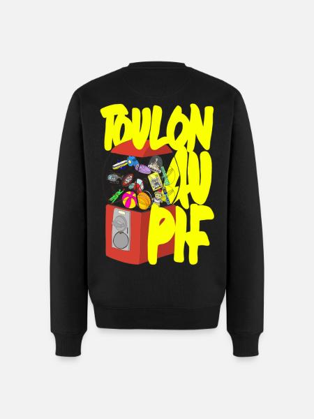 Toulon im Pif - Männer Premium Bio Pullover - Schwarz