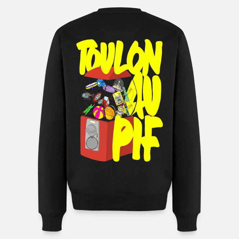 Toulon im Pif - Männer Premium Bio Pullover - Schwarz