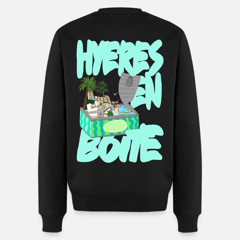 Hyeres en Boite - Pull Premium bio Homme - noir