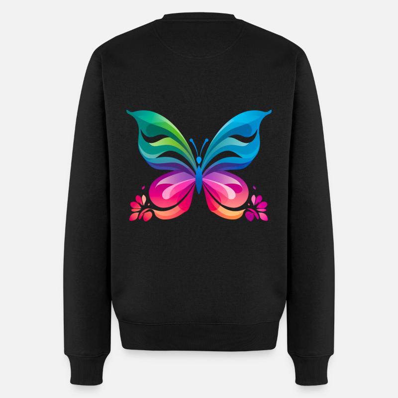 Papillon arc-en-ciel - Pull Premium bio Homme - noir