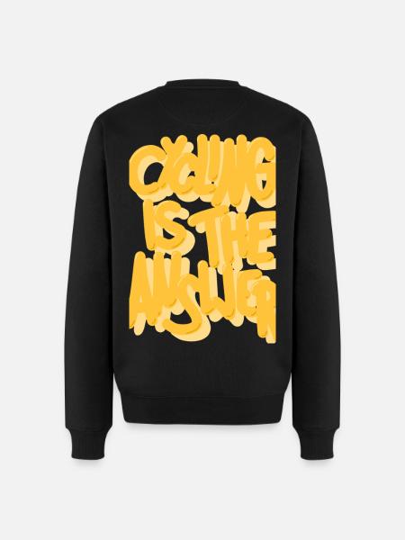 Cycling is the answer yellow - Men's Premium Organic Jumper - black