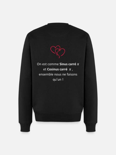 Romantic Maths - Men's Premium Organic Jumper - black