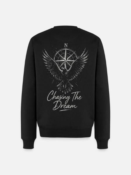 Dream Hunt Compass Wing - Men's Premium Organic Jumper - black