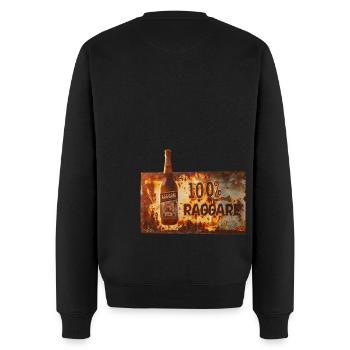 100% Raggare – Rustic beer feeling - Men's Premium Organic Jumper - black - Back - Nico (187cm)