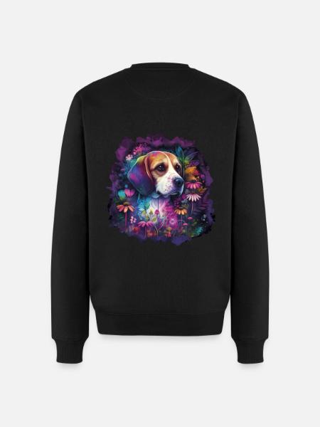 Beagle Beagle Motif Gift - Men's Premium Organic Jumper - black