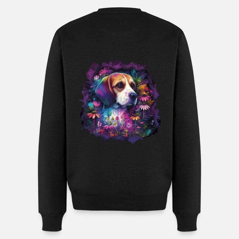 Beagle Beagle Motif Gift - Men's Premium Organic Jumper - black