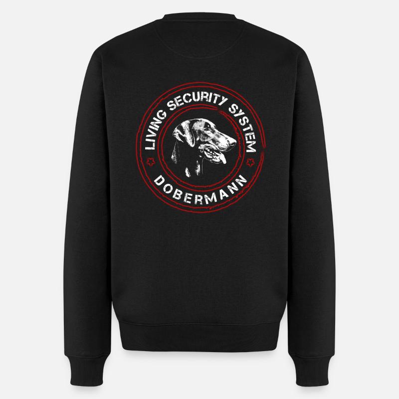 Dobermann Security 1 - Männer Premium Bio Pullover - Schwarz