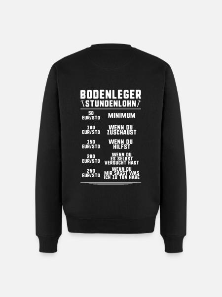 Bodenleger Estrichleger Parkettleger - Männer Premium Bio Pullover - Schwarz
