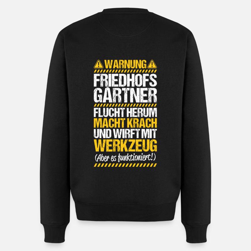 Friedhofsgärtner Friedhof Cemetery Gardener - Männer Premium Bio Pullover - Schwarz