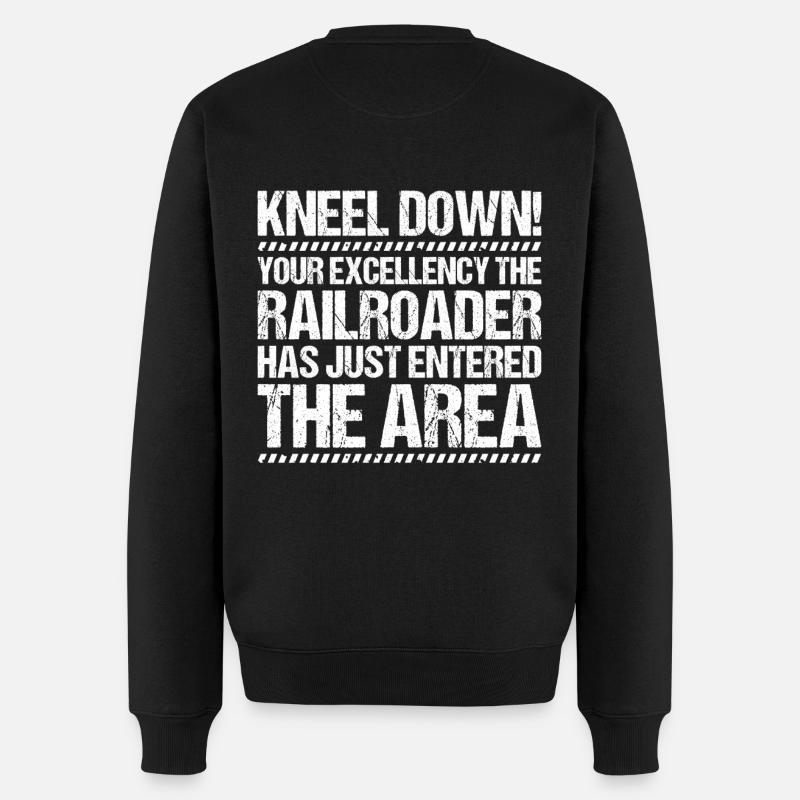 Eisenbahner Triebfahrzeugführer Railroader - Männer Premium Bio Pullover - Schwarz
