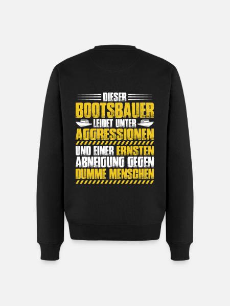 Bootsbauer Bootsbau Schiffbauer Schiffbau Boote - Männer Premium Bio Pullover - Schwarz