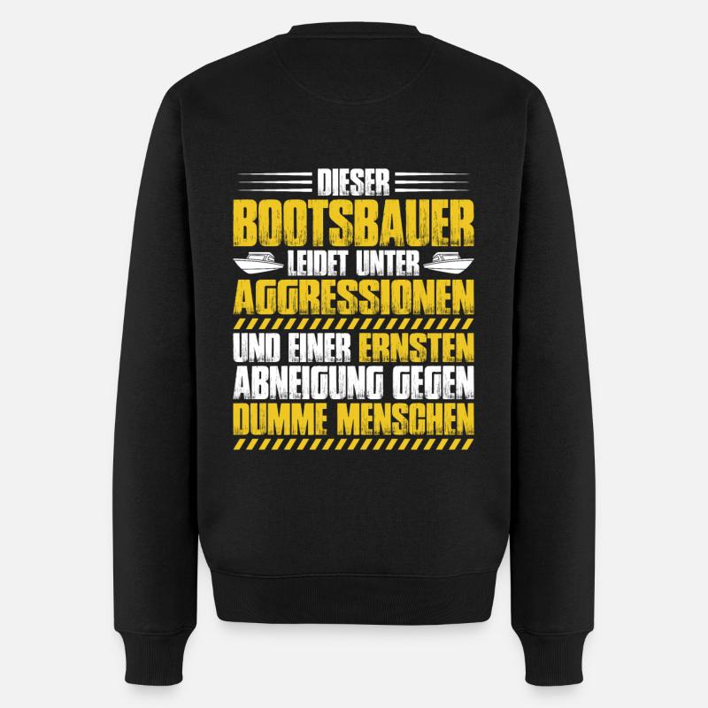Bootsbauer Bootsbau Schiffbauer Schiffbau Boote - Männer Premium Bio Pullover - Schwarz