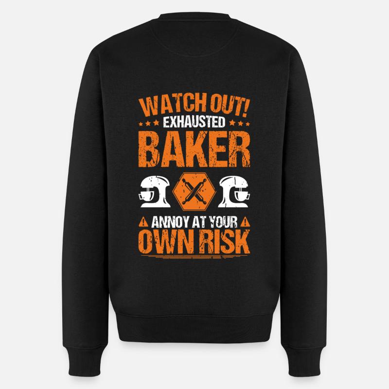 Baker Baking Baker Bakery Baking - Men's Premium Organic Jumper - black