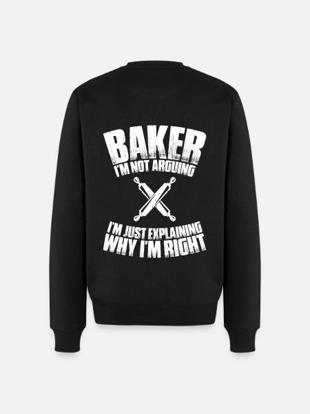 Baker Baking Baker Bakery Baking - Men's Premium Organic Jumper - black