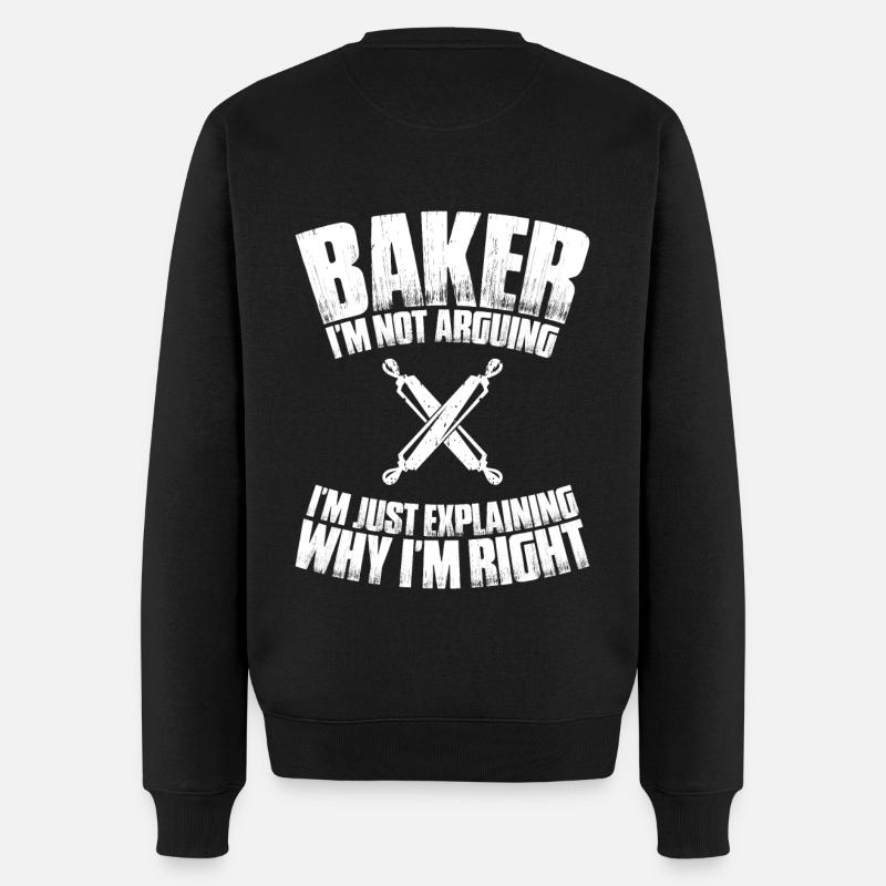 Bäcker Backen Bäckerin Bäckerei Baker Baking - Männer Premium Bio Pullover - Schwarz
