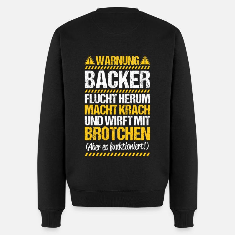 Bäcker Backen Bäckerin Bäckerei Baker Baking - Männer Premium Bio Pullover - Schwarz