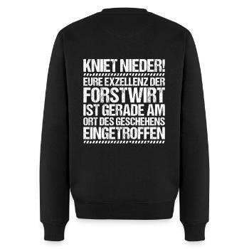 Forstwirt Forstwirtschaft Waldfacharbeiter Wald - Männer Premium Bio Pullover - Schwarz - Hinten - Nico (187cm)