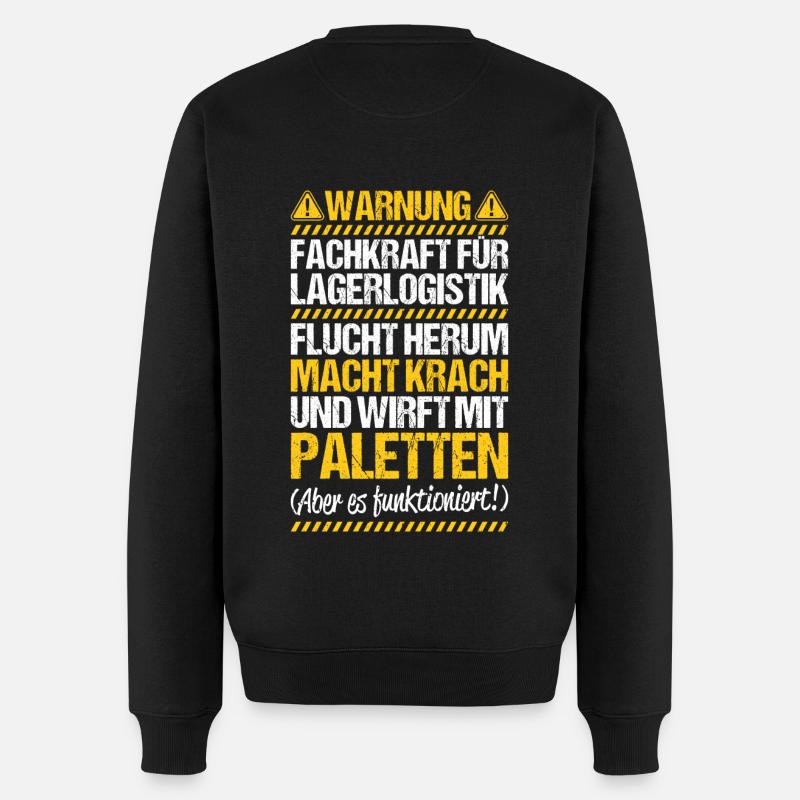 Fachkraft für Lagerlogistik Warehouse Worker Lager - Männer Premium Bio Pullover - Schwarz