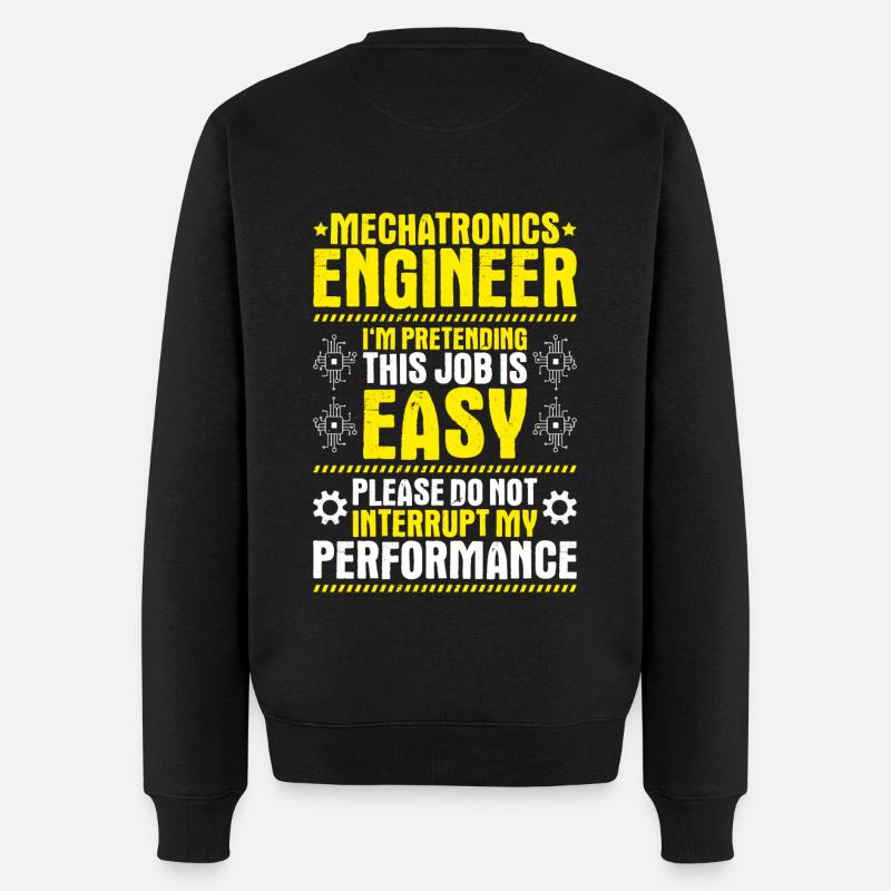 Mechatroniker Mechatronik Mechatronics Engineer - Männer Premium Bio Pullover - Schwarz