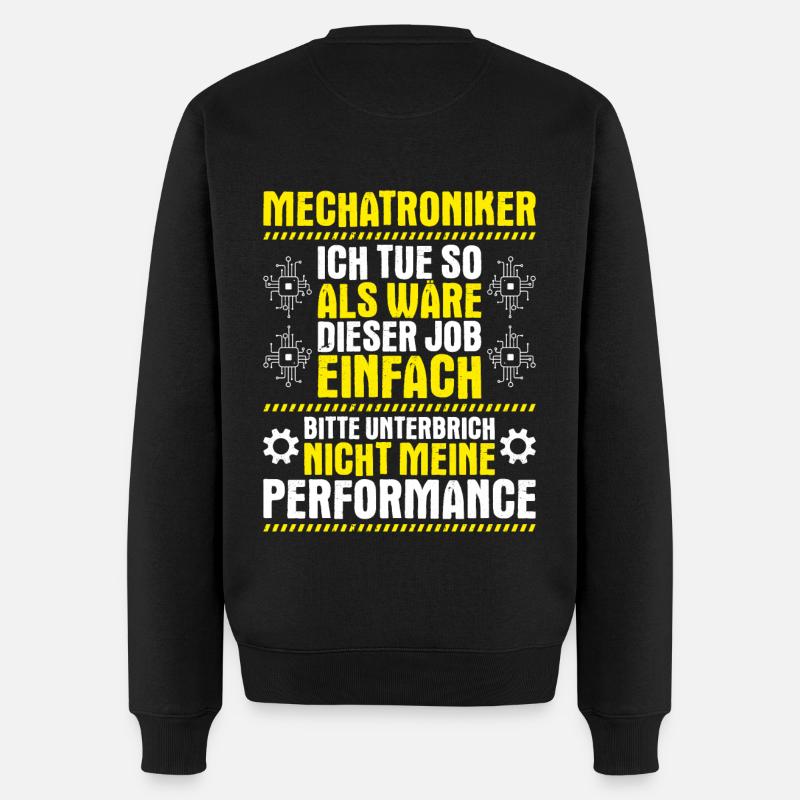 Mechatroniker Mechatronik Mechatronics Engineer - Männer Premium Bio Pullover - Schwarz
