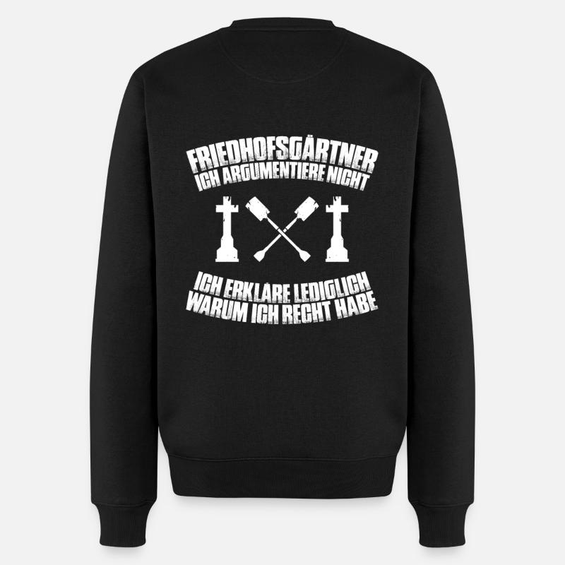 Friedhofsgärtner Friedhof Cemetery Gardener - Männer Premium Bio Pullover - Schwarz
