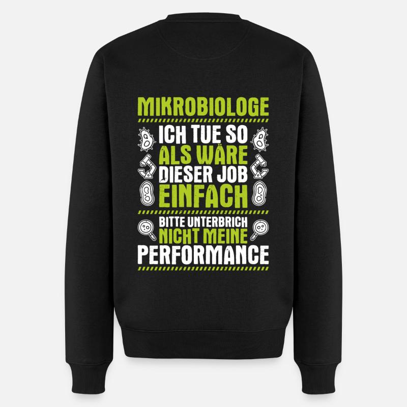 Mikrobiologie Mikrobiologe Biologie Biologe - Männer Premium Bio Pullover - Schwarz