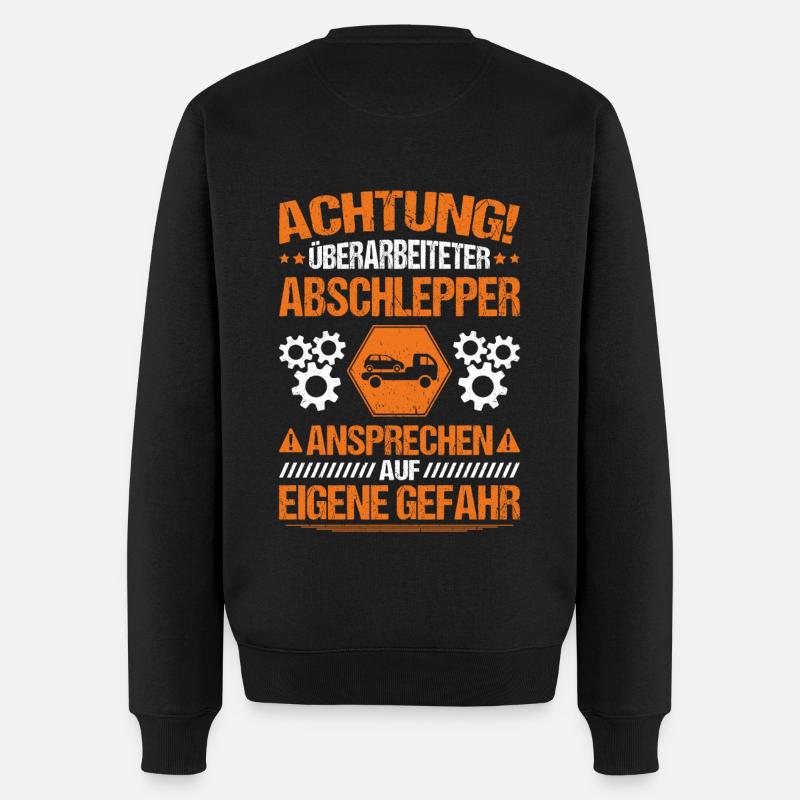 Abschlepper Abschleppdienst Tow Truck Driver - Männer Premium Bio Pullover - Schwarz