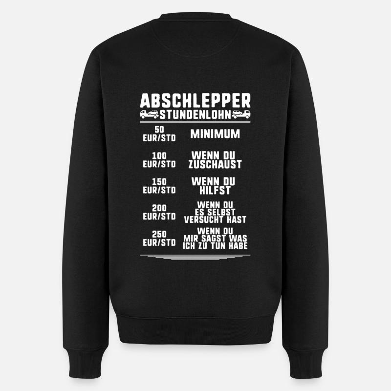 Abschlepper Abschleppdienst Tow Truck Driver - Männer Premium Bio Pullover - Schwarz